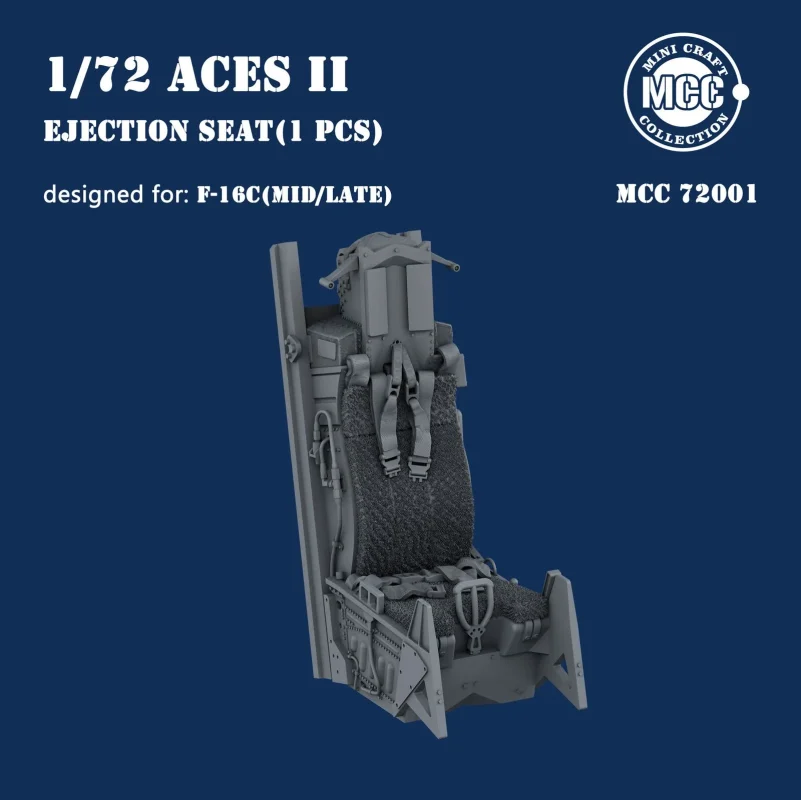 MCC72001 1:72 Mini Craft Collection Aces II Ejection Seat with Wool Pad (for F-16C Mid/Late)